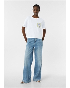 Футболка с принтом IM MIT BRUSTTASCHE, белый Comma casual identity