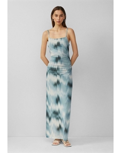 Платье макси MIT ALL-OVER-PRINT - Jersey dress, зеленый Qs