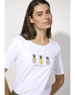 Футболка с принтом ANANASPRINT, белый More&more