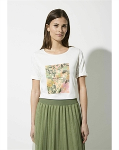 Футболка с принтом WITH PLACEMENT, кремовый More&more