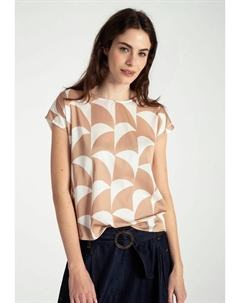 Блуза PATCH - Print T-shirt, бежевый More&more