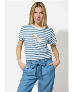 Футболка с принтом, синий More&more