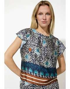 Футболка с принтом Blouse, синий More&more