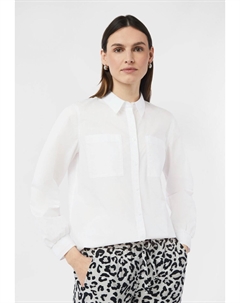 Блузка на пуговицах MIT AUFGESETZTEN TASCHEN, белый Comma casual identity