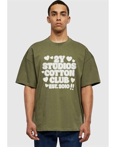 Футболка с принтом CLUB SLOGAN, оливковый 2y studios