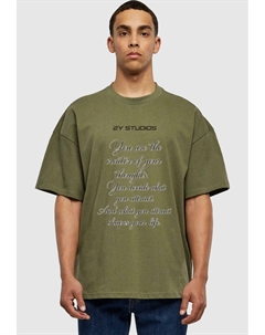 Футболка с принтом LAW OF ATTRACTION, оливковый 2y studios