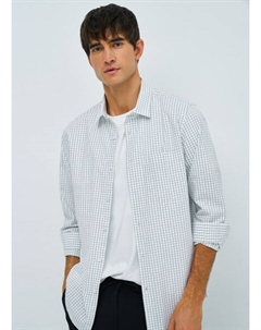 Рубашка в клетку, Белый Ostin