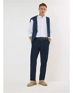 Классические брюки Slim fit, Синий Ostin