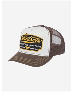 Бейсболка с сеточкой  7751103K TRUCKER CAP AMERICAN HERITAGE (коричневый), Коричневый Stetson
