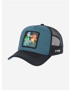Бейсболка с сеточкой  CL/PKM6/1/CT/STA Pokemon Bulbasaur, Charizard and Squirtle (голубой), Голубой Capslab®