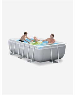 Бассейн каркасный прямоугольный 26784NP Prism Frame Rectangular 300х175х80см, Серый Intex