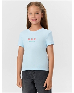 Футболка для девочек голубая с принтом Mark formelle