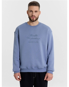 Свитшот мужской синий с вышивкой Mark formelle
