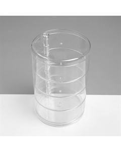 Шкатулка 4 секции, 11.5×17.5 см, прозрачная Nobrand