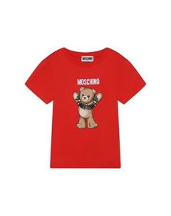 Платье с принтом "новогодний медвежонок" Moschino