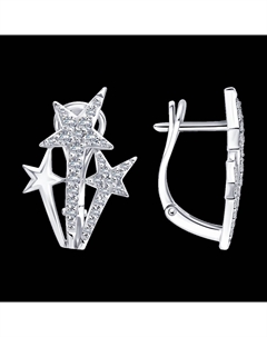 Серьги из белого золота с бриллиантами Sokolov