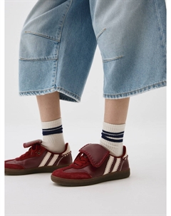 Кожаные кеды с удлиненным язычком детские Sela