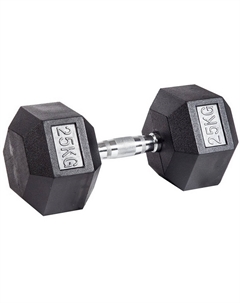 Гантель гексагональная обрезиненная 25 кг Profi-fit