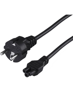 Кабель питания ноутбуков 11-1150 Шнур сетевой, евровилка–евроразъем С5, кабель 3x0,75мм², 0,75м, для питания ноутбука (пакет ПВХ) Rexant
