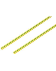 Термоусаживаемая трубка 20-4007 ТУТ нг 4,0/2,0мм, желто-зеленая (упак. 50 шт. по 1м) Rexant