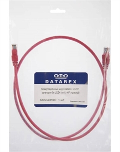 Кабель патч-корд U/UTP 5e кат. 2м DR-181309 LSZH нг(А)-HF 2,0 м, красный Datarex