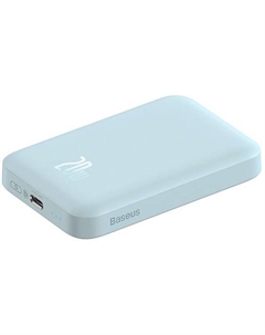 Аккумулятор внешний портативный Baseus Magnetic Mini PPCX110103 10000mAh 20W с кабелем Type-C to Type-C (20V/3A) 30cm Blue