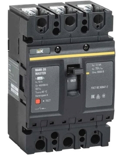 Автоматический выключатель в литом корпусе SVA30-3-0100-02 ВА88-35 3Р 100А 35кА MASTER Iek