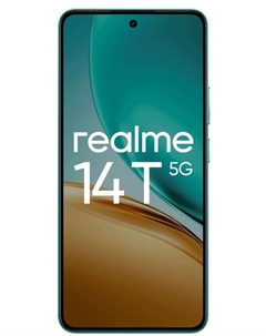 Смартфон Realme 14T 5G 8/128GB RMX5078 (8+128) GREEN моноблок 3G 4G 2Sim 6.67" 1080x2400 Android 15 50Mpix 802.11 a/b/g/n/ac NFC GPS GSM900/1800 GSM19
