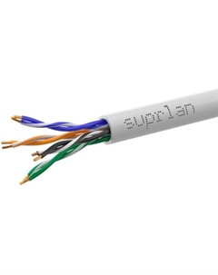Кабель витая пара U/UTP 5e кат. 4 пары 01-0332-1 24AWG PVC внутренний 100м серый Suprlan