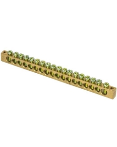 Шина sn0-125-18-k PEN "ноль-земля" (8x12мм) 18 отв. латунь крепеж по краям Ekf