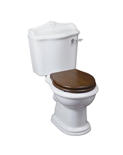 Унитаз компакт Impero 30352 цвет Белый с бачком с ручкой Хром без сиденья Migliore