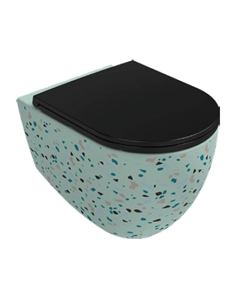 Унитаз Infinity 10NF02001SV-2T-TRZ подвесной цвет Мятно-зеленый матовый без сиденья Isvea