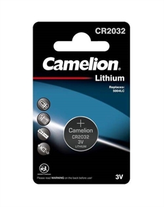 CR2032 Батарейка CAMELION Lithium CR2032 BL-1, 1 шт. 210мAч Camelion