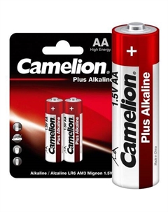 AA Батарейка CAMELION Plus Alkaline LR6-BP2, 2 шт. 2700мAч Camelion