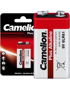 9V Батарейка CAMELION Plus Alkaline 6LR61-BP1, 1 шт. 550мAч Camelion