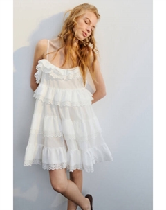 Сарафан мини пышный с кружевом Befree