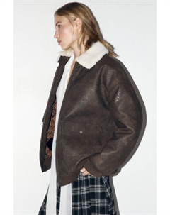 Куртка-бомбер с вареным эффектом и опушкой Befree