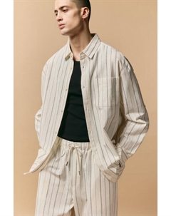 Рубашка льняная в полоску Befree