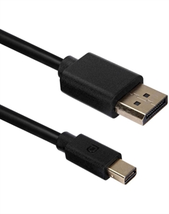 Кабель-переходник (адаптер) Mini DisplayPort(20M)-DisplayPort(20M) 4K/8K, v1.2/1.2, экранированный, 1.8 м, черный (-DDMM2-18B) Acd