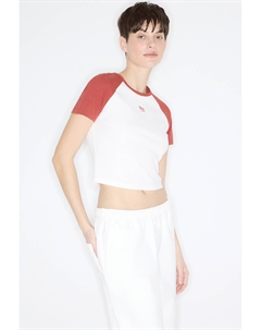 Футболка мини с принтом молочного цвета 2mood