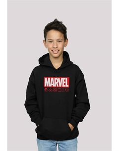 Толстовка "Символы стирки логотипа Marvel", принт, черный F4nt4stic