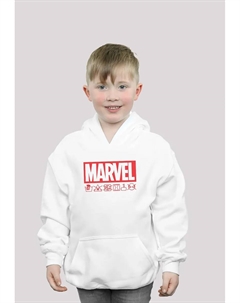 Толстовка "Символы стирки логотипа Marvel", принт, белый F4nt4stic