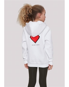 Толстовка "Pixel Heart Happy New Year's Eve", принт, белый F4nt4stic