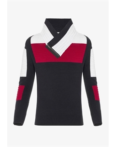 Вязаный свитер с элегантным воротником-шалью, красный Cipo&baxx