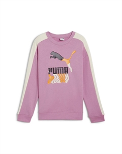 Толстовка "Рубашка с длинными рукавами и круглым вырезом T7 для девочек", розовый Puma