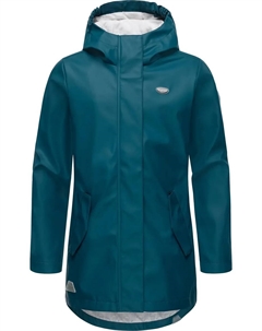 Плащ-дождевик "Марьянка II", стильная парка-дождевик для девочек со сварными швами, зеленый Ragwear