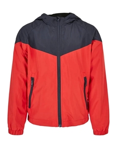 Всепогодная куртка " Men's Boys 2-Tone Tech Windrunner" (1 шт.), с капюшоном, красный Urban classics