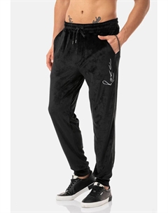 Спортивные брюки "Binburgcanısteindelagjıwv" с изысканной фирменной вышивкой, черный Redbridge