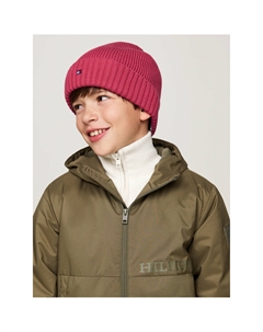 Шапка "SMALL FLAG BEANIE", Children Kids Junior MiniMe, розовый Tommy hilfiger