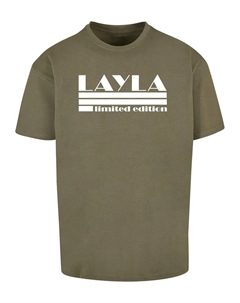 Футболка "Мужская футболка Layla - Limited Edition X Heavy Oversize", оливковый Merchcode